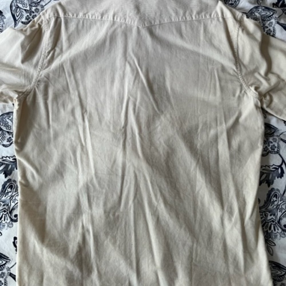 Taylor Stitch "Western Shirt" - Natural Pincord Corduroy - Mens Size XL/44 - Picture 8 of 9